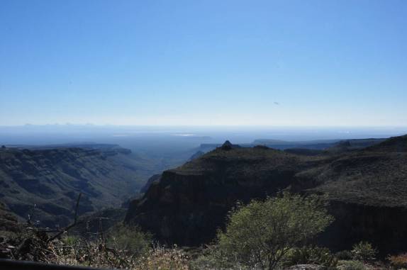 Canyon na Sierra de San Francisco, no deserto Vizcaino, na Baja California - México